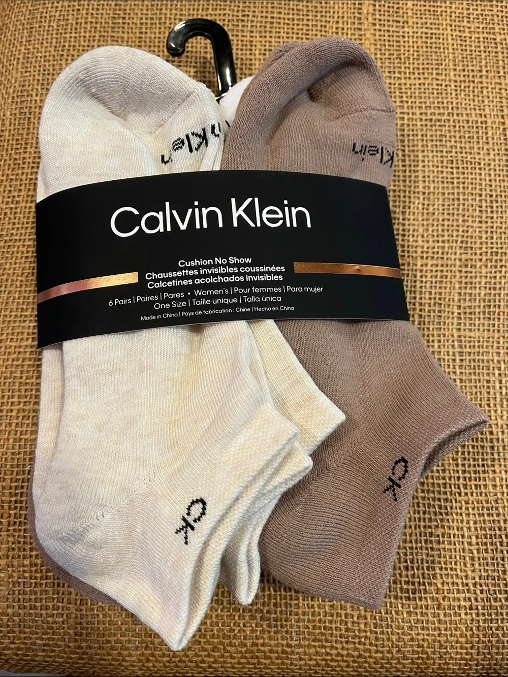 Calvin Klein Women’s  No-Show Athletic Socks — Light Beige & Taupe (6 Pairs)